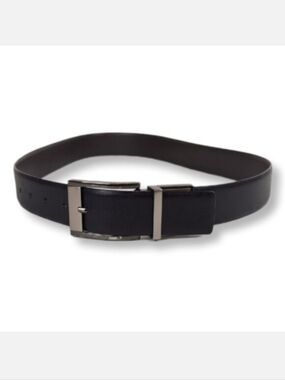 Calvin Klein Faux Leather Belt 3" Wide Mens Size 34 Black